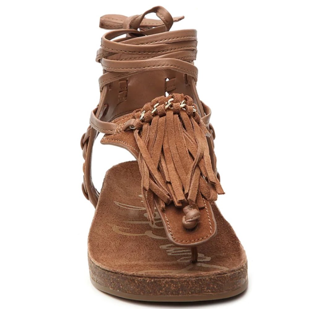 Sam Edelman Kyra Gladiator Boho Fringe Sandal - Picture 7 of 16